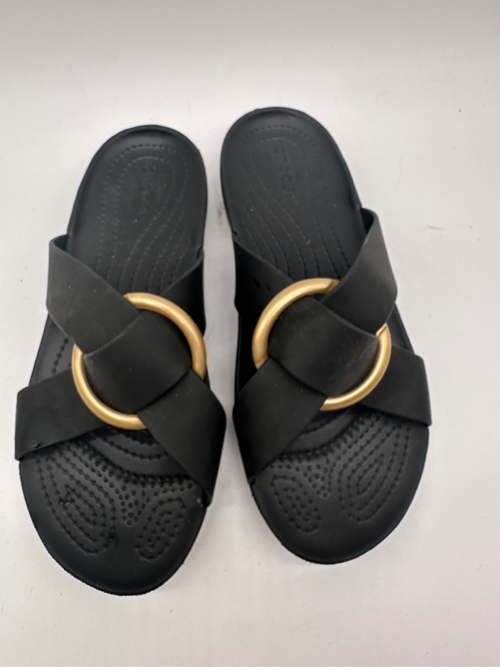 Ladies Crossband Serena Slide Croc Slider Size US 7w
